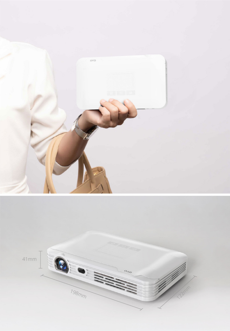 輕薄小巧,行動電源供電。